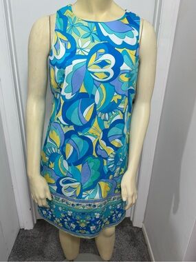 London Times Bright Aqua Shift Dress